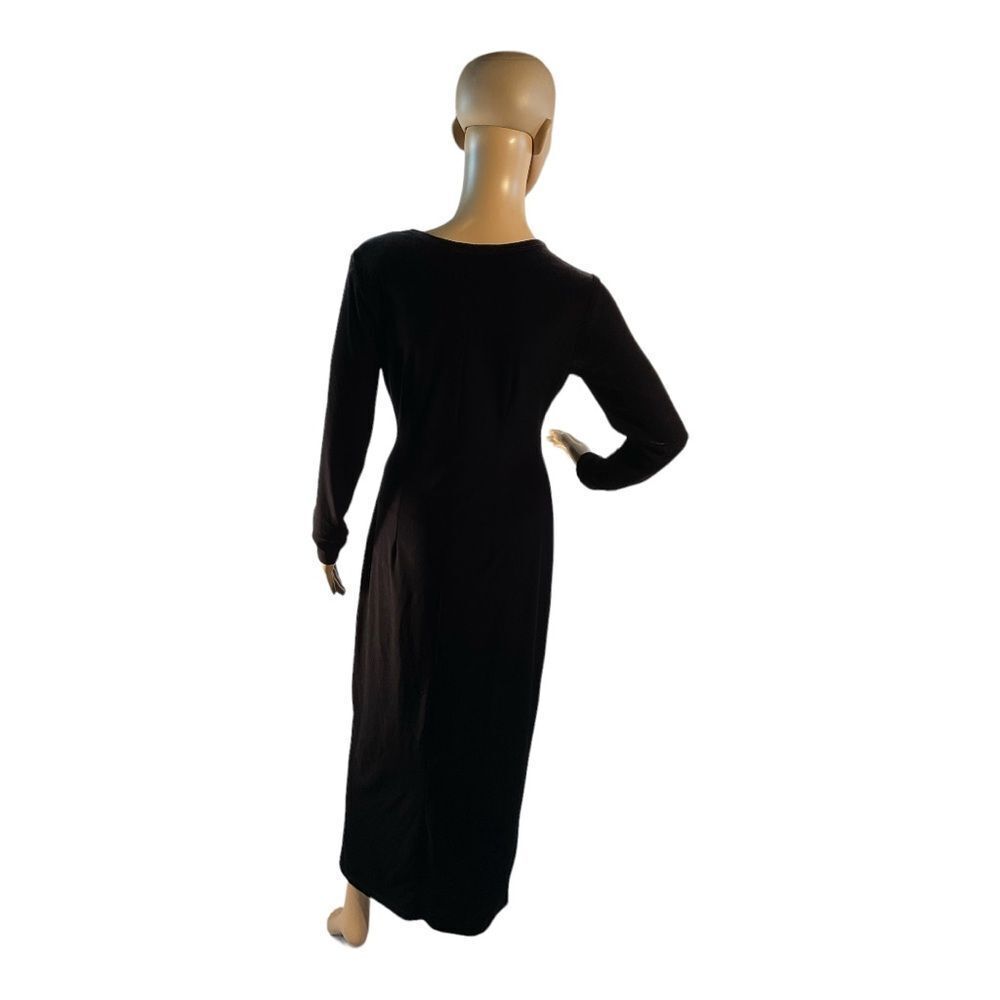 David Wayne Women’s Vintage Black Rhinstone Velvet Evening Gown Dress Size Small - Picture 5 of 10